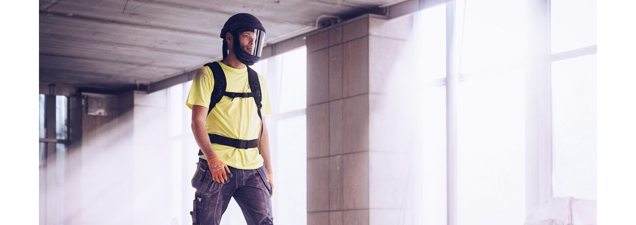 Sundstr�m SR 575 & SR 500/SR 700 � Professionelt Bl�serassisteret �ndedr�tsv�rn med Sikkerhedshjelm