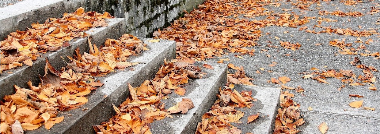 Forberedelse til en efter�rss�son med fald, glide eller snubleulykker