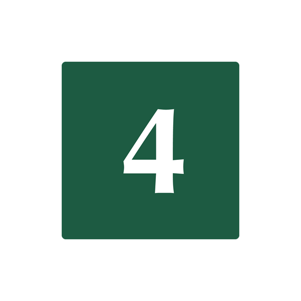 Skilt Naturstyrelsen 4 Lakeret Aluminium 10 x 10 cm NST04