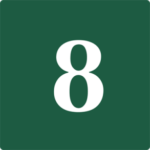 Skilt Naturstyrelsen 8 Lakeret Aluminium 10 x 10 cm NST08