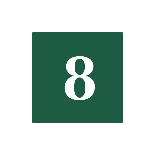 Skilt Naturstyrelsen 8 Lakeret Aluminium 10 x 10 cm NST08