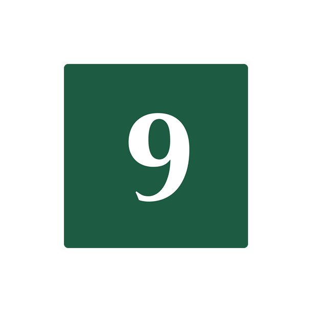 Skilt Naturstyrelsen 9 Lakeret Aluminium 10 x 10 cm NST09