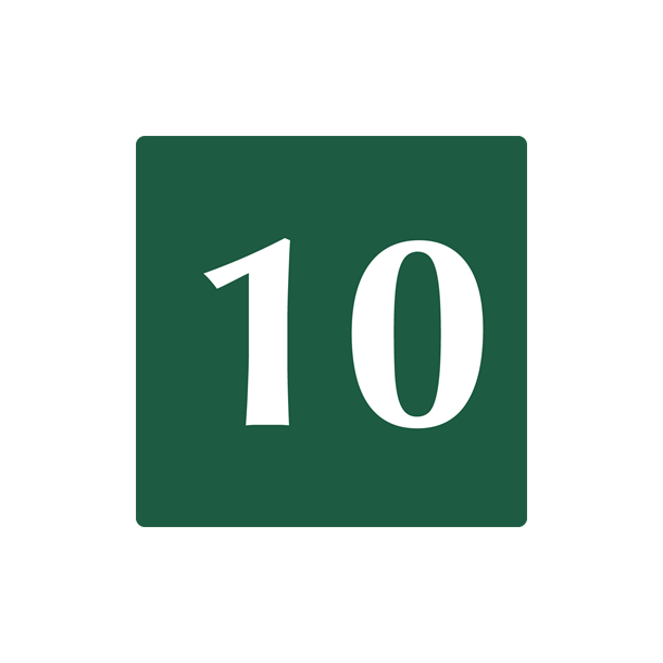 Skilt Naturstyrelsen 10 Lakeret Aluminium 10 x 10 cm NST10