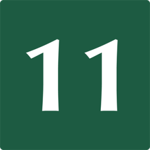 Skilt Naturstyrelsen 11 Lakeret Aluminium 10 x 10 cm NST11