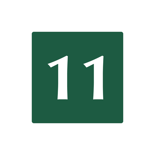 Skilt Naturstyrelsen 11 Lakeret Aluminium 10 x 10 cm NST11