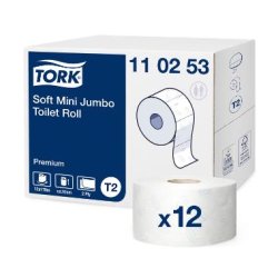 Tork Premium T2 soft mini Jumbo toiletpapir pk a 12 stk