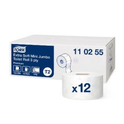 Tork Premium T2 Extra soft mini Jumbo 3-lag toiletpapir pk a 12 stk