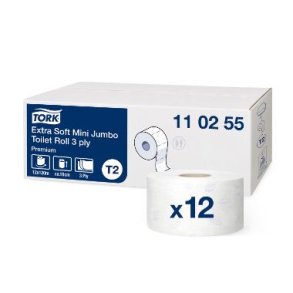 Tork Premium T2 Extra soft mini Jumbo 3-lag toiletpapir pk a 12 stk