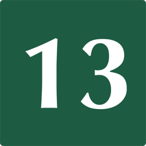 Skilt Naturstyrelsen 13 Lakeret Aluminium 10 x 10 cm NST13