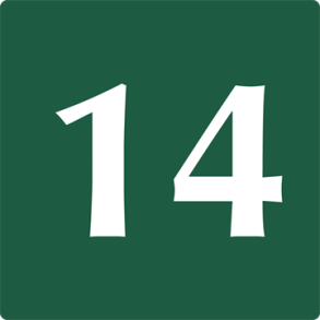 Skilt Naturstyrelsen 14 Lakeret Aluminium 10 x 10 cm NST14