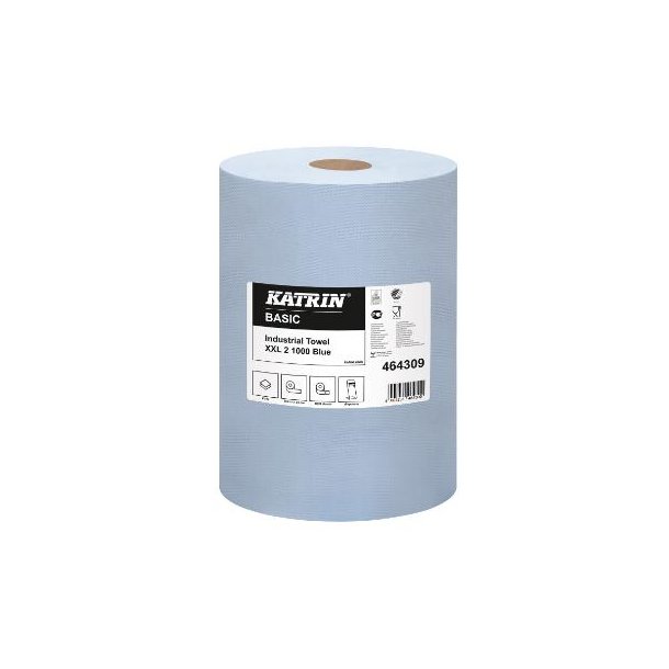 Katrin Basic Industrial Towel XXL Bl� industriaft�rringspapir 38cm x 360m pk a 2 