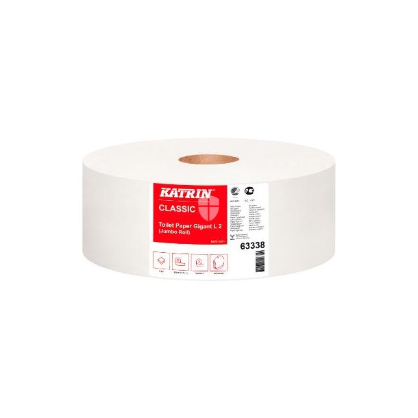 Katrin Classic Gigant M Toiletrulle hvid 380m 2 lag