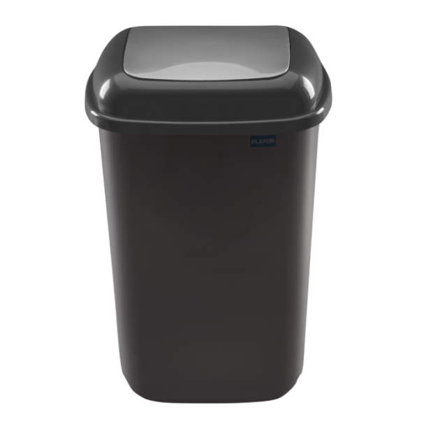 Affaldsspand til sortering med vippel�g sort 12 liter