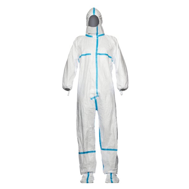 Dupont Tyvek 600 Plus Classic Beskyttelsesdragt med sokker pk a 80 stk