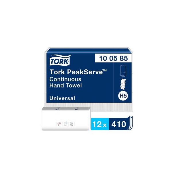 Tork PeakServe H5 Continuous h�ndkl�deark 1 lag 12pk a 410 ark