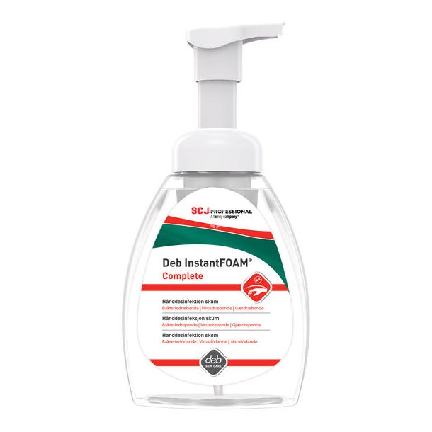 Deb Stoko InstantFOAM Complete hnddesinfektion med pumpe 250ml pk a 6 stk