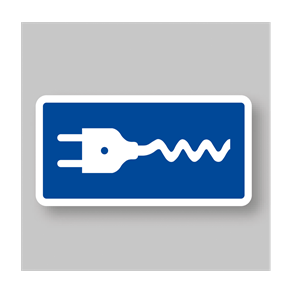PREMARK EL-bil bl Prfabrikeret termoplast 75 x 150 cm 