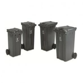 Affaldscontainer HDPE plast 80 l sort gr 2 hjul