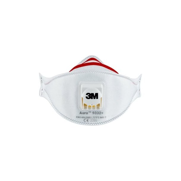 3M 9332+ Aura FFP3D Maske med Ventil pk a 10 stk