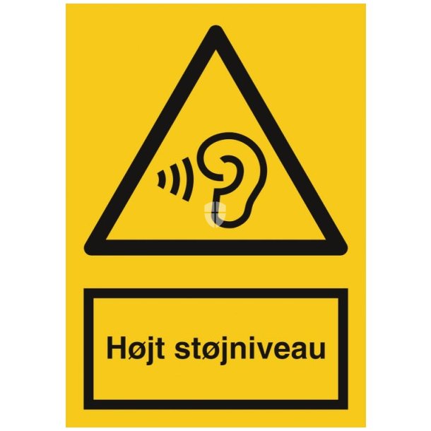Skilt Advarselsskilt - Hjt stjniveau