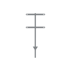 Skilt Jordspyd uden skilt i jern A3 til A2 skilte