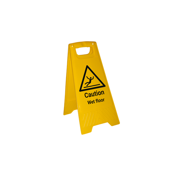 Skilt Fritst�ende Advarsel Caution wet floor
