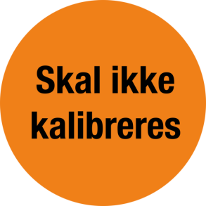 Skilt Skal ikke kalibreres Etiketter - Selvkl�bende Vinyl Ark � 10 stk.
