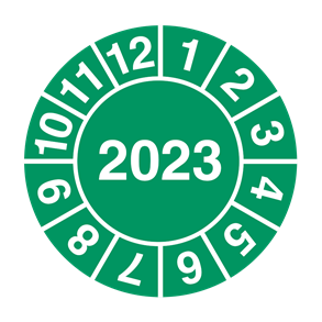 Skilt Kalibreringsmrker r 2023  30mm Selvklbende vinyl pk a 10 stk