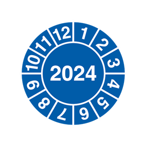 Skilt Kalibreringsmrker r 2024  30mm Selvklbende vinyl pk a 10 stk