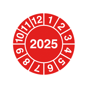 Skilt Kalibreringsmrker r 2025  30mm Selvklbende vinyl pk a 10 stk