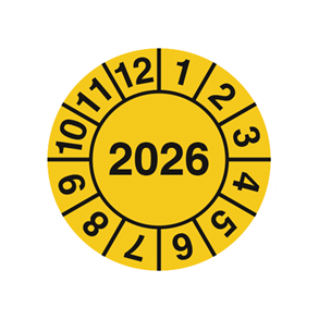 Skilt Kalibreringsmrker r 2026  30mm Selvklbende vinyl pk a 10 stk