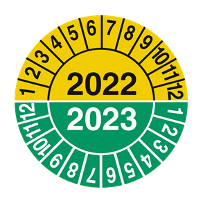 Skilt Kalibreringsmrker r 2022-2023  30mm Selvklbende vinyl pk a 10 stk