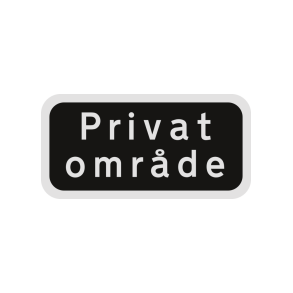 Skilt sort privatretlig Privat omr�de
