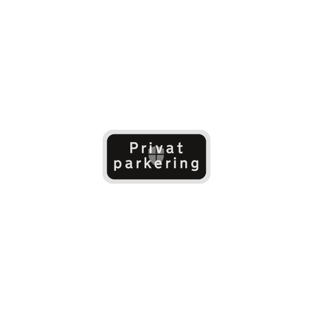 Skilt sort privatretlig Privat parkering