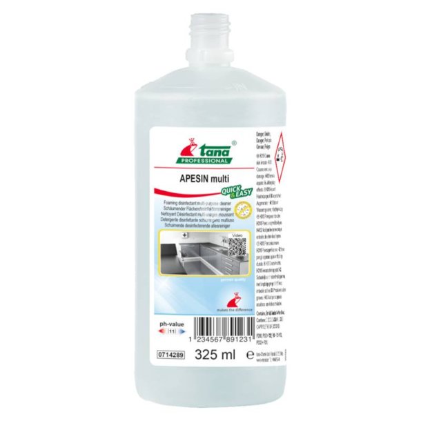 Tana Professional APESIN Multi Quick&Easy Desinfektion 325 ml pk a 6 stk