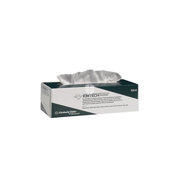 Kimberly-Clark 7551 Aftørringsklud Kimtech Science Precision hvid 304x304mm 1 lag krt a 15 pk