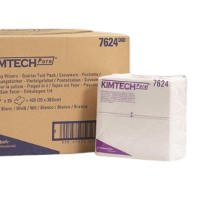 Kimberly-Clark 7624 Rengringsklud Kimtech Pure 1/4 fold hvid 385x351mm 