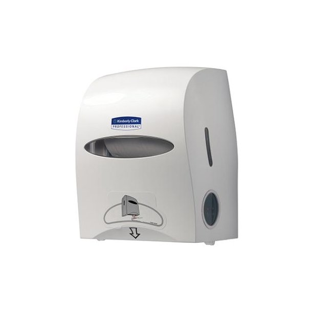 Kimberly-Clark Touchfree Dispenser H�ndkl�derulle Plast Hvid