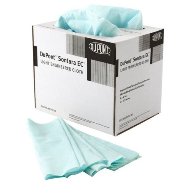 DuPont Sontara Light Industriaft�rring 1-lags 42x30,5cm turkis virginfiber;polyester 300 stk