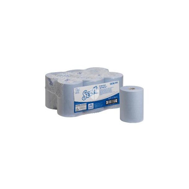 Kimberly-Clark 6696 Hndklderulle Scott Essential Slimroll Airflex bl 190m 1 lags pk a 6 rl