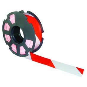 Rubaplast Afsprringsbnd Rd/Hvid 500m x 5cm