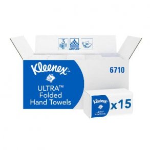 Kimberly-Clark 6710 Hndkldeark Kleenex Super Soft Airflex foldede hvid 315x215mm 3 lag