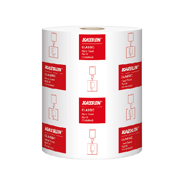 Katrin Centerrulle 485049 1-Lags Hvid M pk a 6 stk