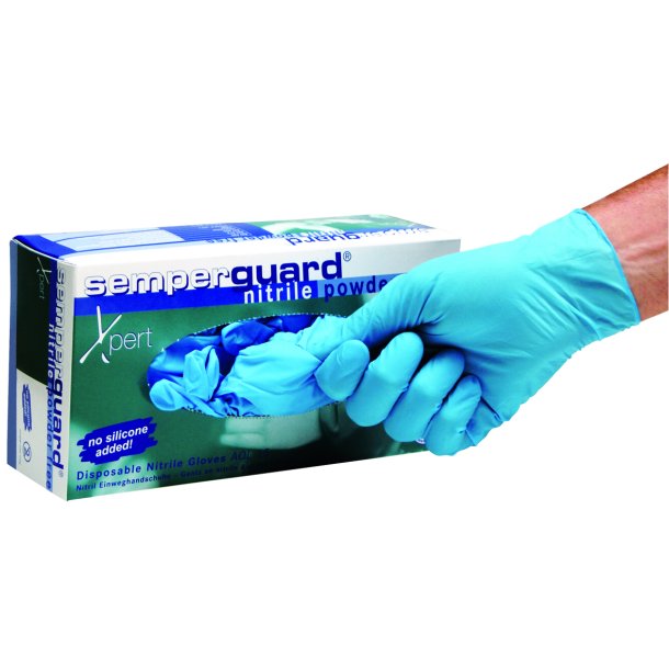 SemperGuard Nitril UP Handske Bl� pk a 90-100 stk