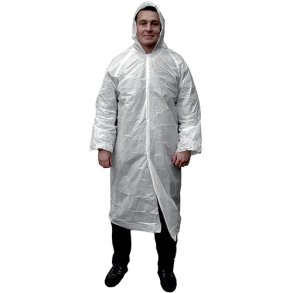 BlueStar Besgskittel PE Hvid pk a 10 stk