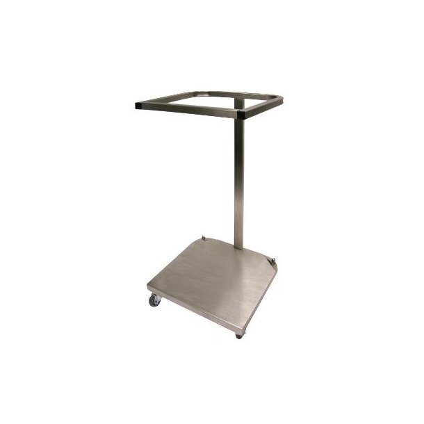 Affaldsstativ rustfrit stl uden lg 42 x 42 x h74 cm