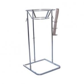 Affaldsstativ galvaniseret stl til plastopsamling 520 x 640 x h1020mm med skkeholder