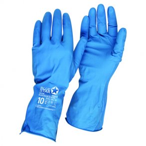 BlueStar Blue Latex Gummihandske Bl pk a 12 par