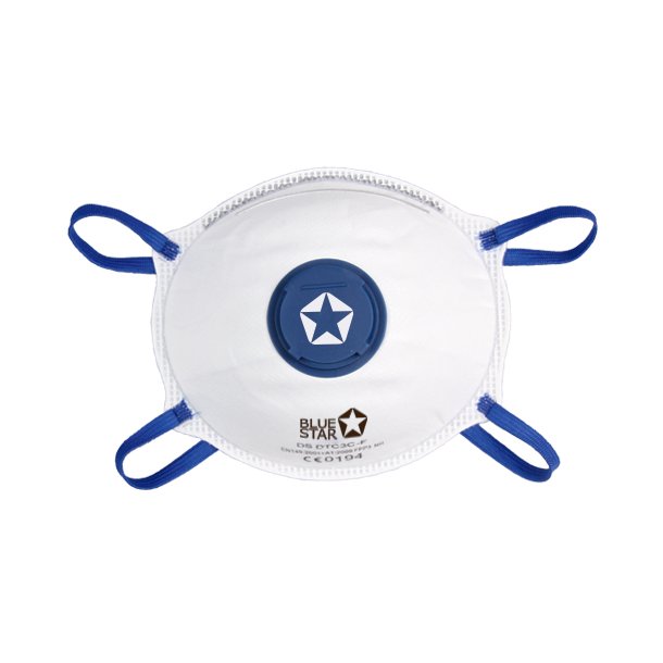 BlueStar FFP3 NR D Maske med Ventil pk a 15 stk