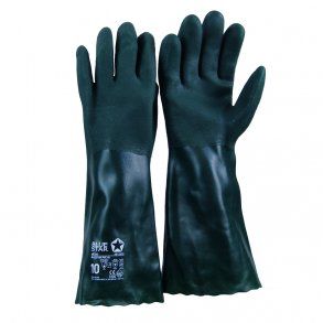 BlueStar PVC handske 40 cm Gr�n str 10 